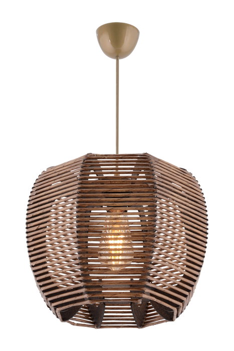 Opviq Lámpara de Techo Neta de Madera Marrón